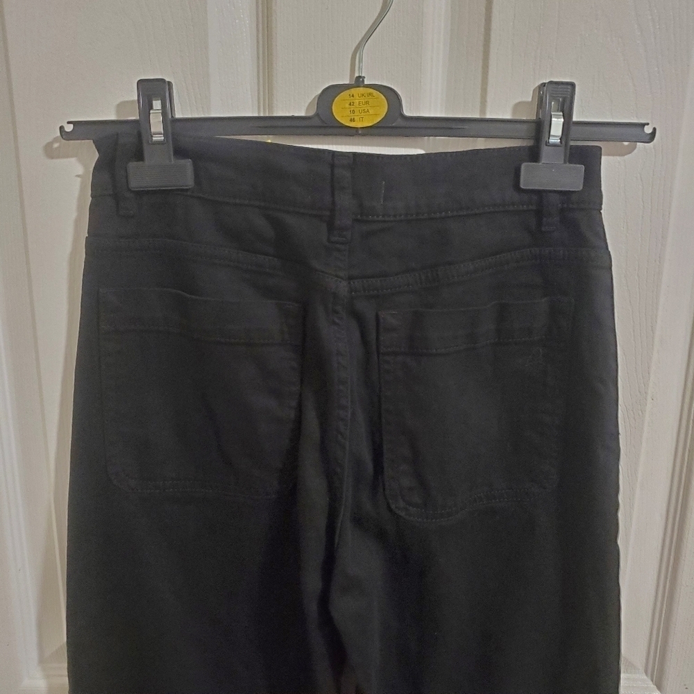 DL1961 Womens Hepburn Wide Leg High Rise Vintage 31" Black Size 26" High Waist - Picture 5 of 13
